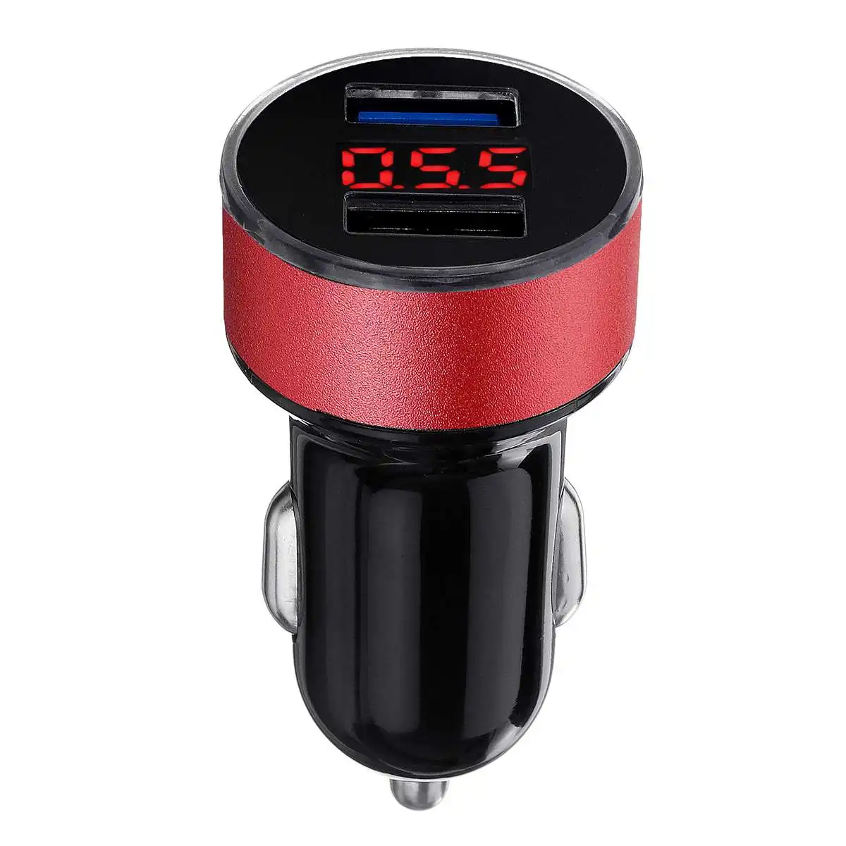 Red Мини 5V 3.1A двойной зарядное устройство usb со светодиодным дисплеем для Xiaomi samsung для iPhone X 8 P MP3 MP4 Carmera быстрое автомобильное зарядное устройство для телефона - Тип штекера: Red