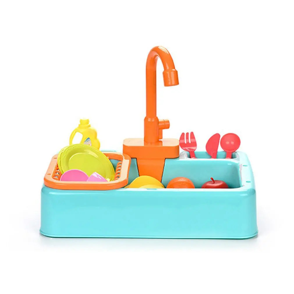 

Kids Kitchen Toys Simulation Electric Dishwasher Educational Toys Mini Kitchen Food Pretend Play Cutting Role Playing Girls Toys