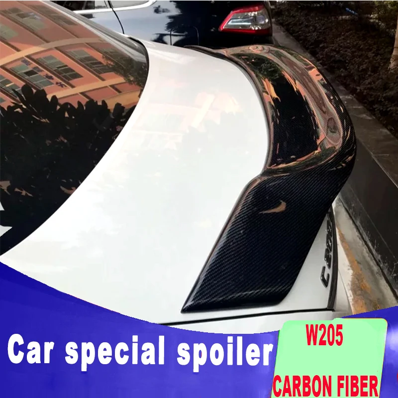 Новый дизайн углеродное волокно для benz W205 c180 c200 c220 c250 c300 c350 большой спойлер из