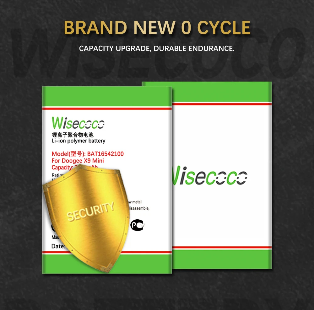 WISECOCO 3200 мАч батарея 16542100 батарея Для DOOGEE X9 мини телефон новейшее производство высокое качество батарея+ номер отслеживания