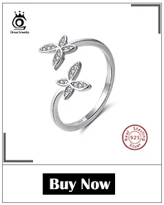 ORSA JEWELS Настоящее 925 пробы серебряные женские кольца AAA Блестящий кубический циркон паве установка женские ювелирные изделия для вечеринки SR54