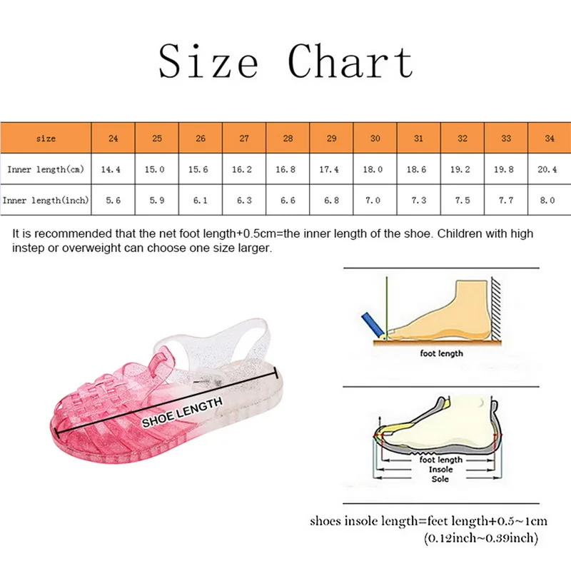 

2021 Girls Kids Summer Crystal Sandals Candy Color Casual Shoes Flat Heel New Jelly Children's Shoes PVC Soft Baby Beach Sandals