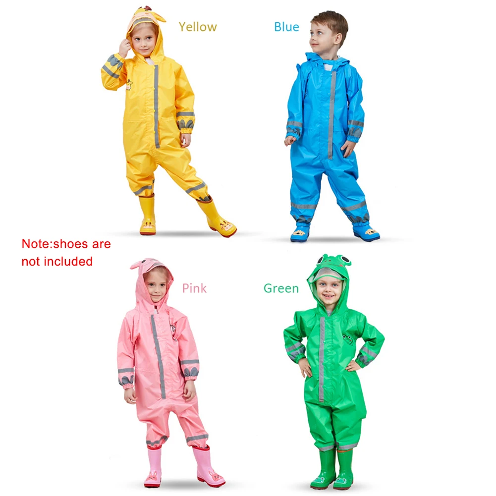 

Children's One-piece Raincoat Comfortable to Wear Durable and Protecting From the Rain