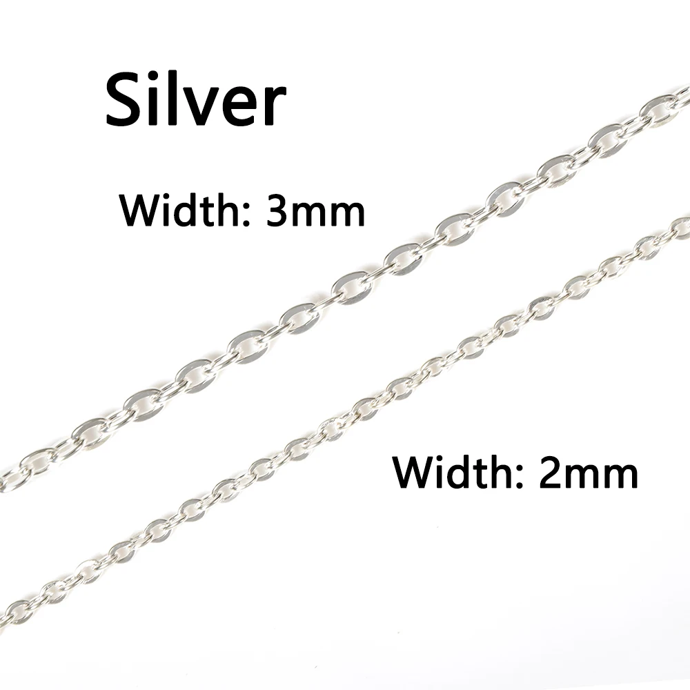 5м / серия Ожерелье Браслеты металлические цепи Античная бронзовая покрытием Bulk