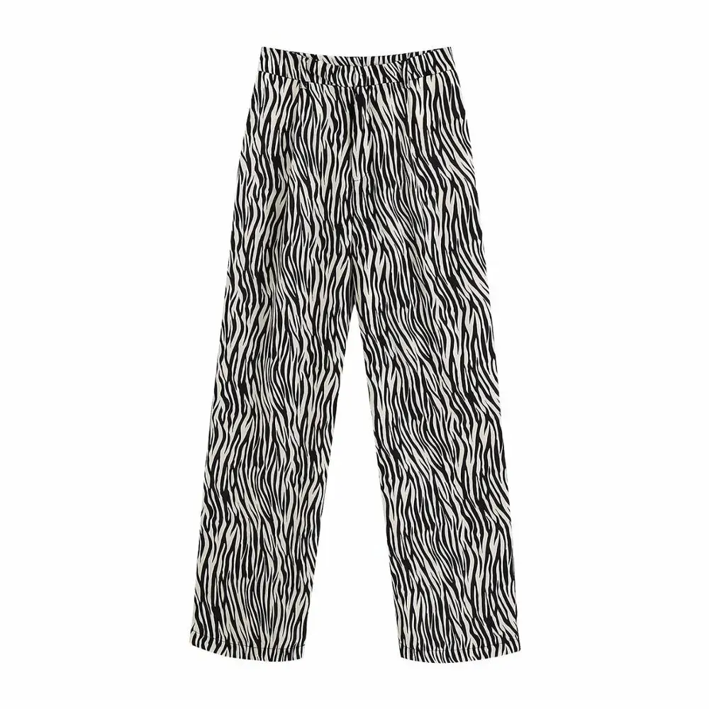 new summer suits women two piece set Zebra pattern short sleeves shirt blouse & trousers ensemble femme conjunto 2 piezas mujer | Женская