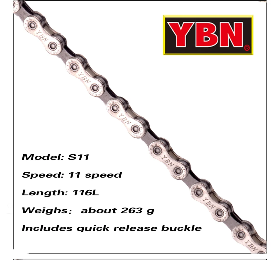 YBN X12L x10 x10sl x9sl x11sl велосипедная цепь 9 10 11s Золотой горный шоссейный велосипед sram SHIMANO 116 Длина велосипедная цепь