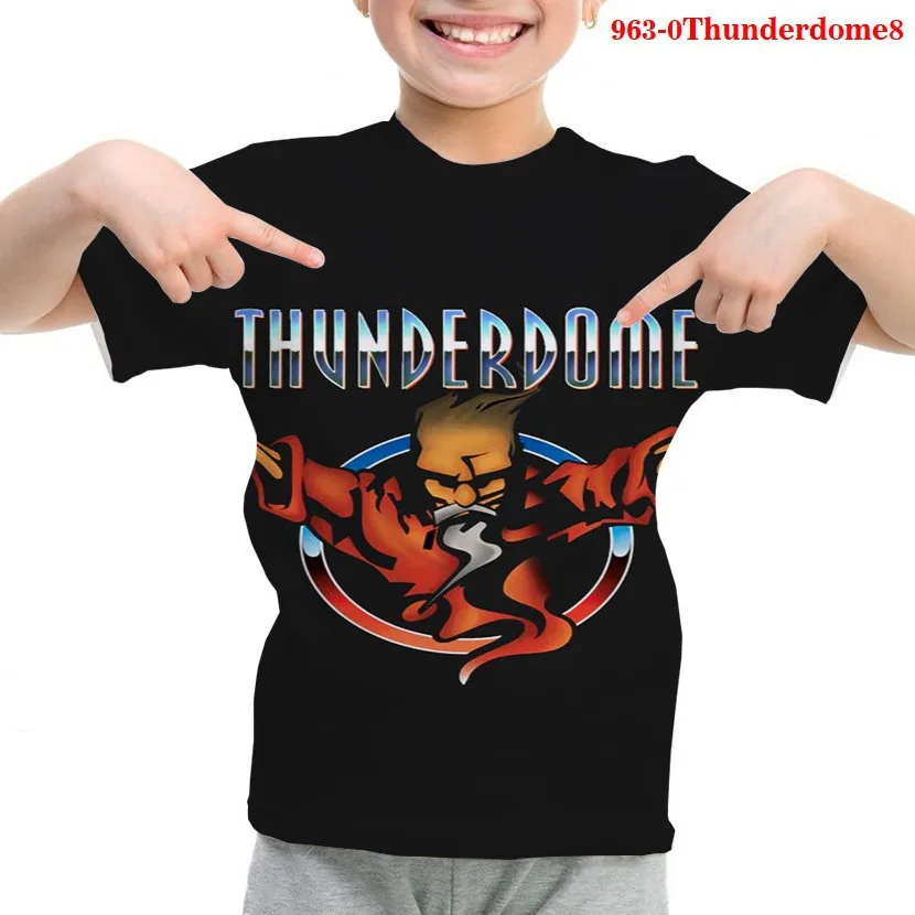 Children Thunderdome 3D T Shirt Boys Summer Short Sleeve Hardcore Wizard Logo T-shirt Teenager Tee Tops Men Casual Shirt Clothes