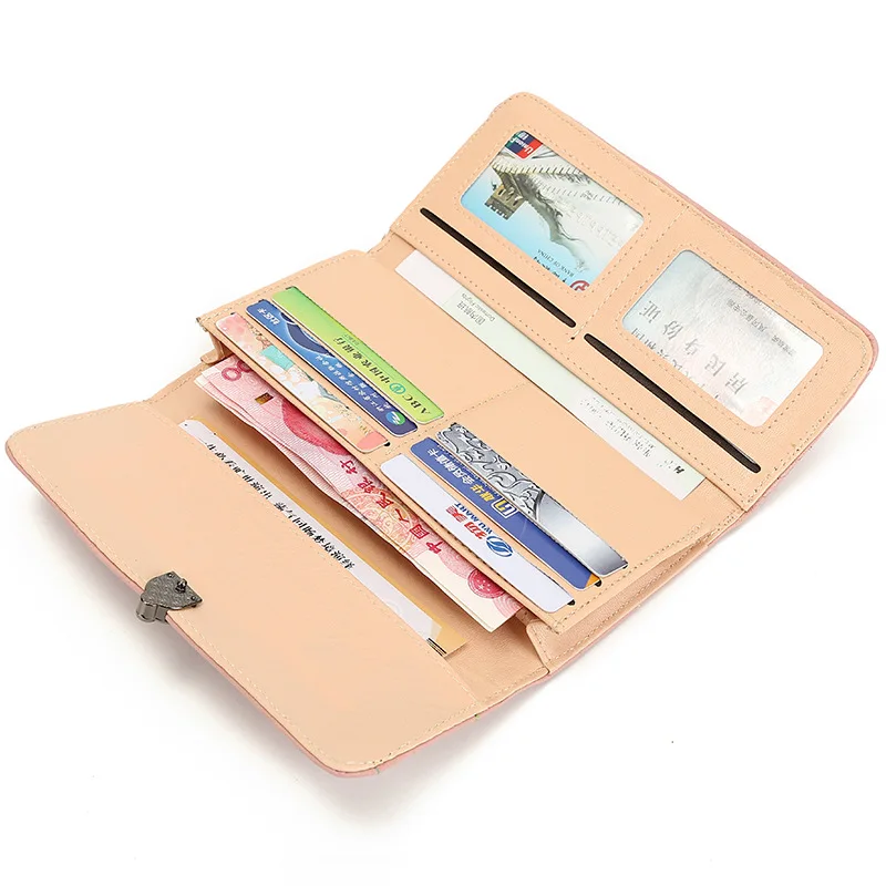 Зеркальный Солнечный Женский Длинный кошелек из искусственной кожи Модный