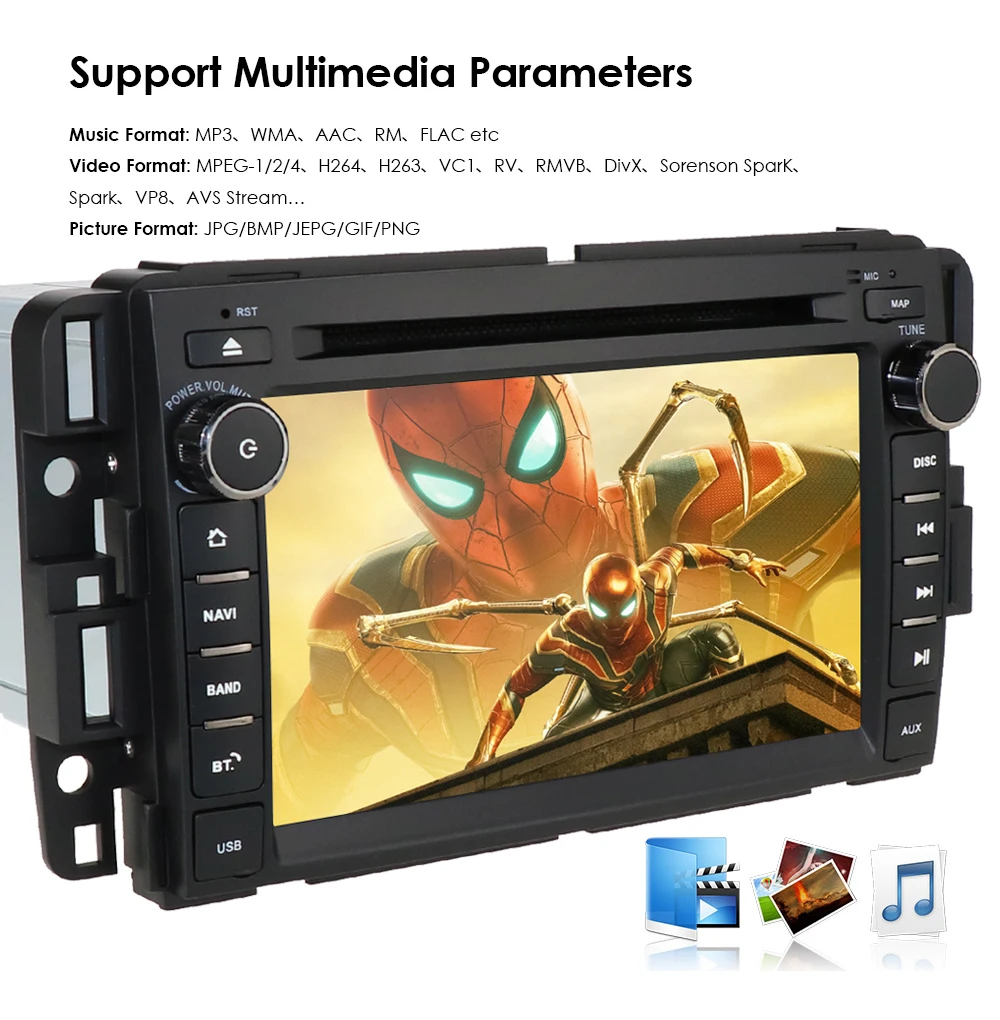 Android 9,0 автомобильный dvd-плеер радио для GMC Chevrolet Chevy Yukon Tahoe Sierra Acadia Suburban DSP ips PX5 4G ram 64G rom USB wifi