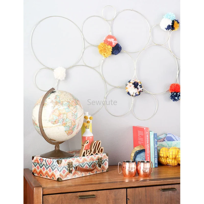 

10pcs Silver Metal Craft Hoops Metal Dream Catcher Dreamcatcher Ring Macrame DIY Wedding Wind Chime Hanging Decor Accessory