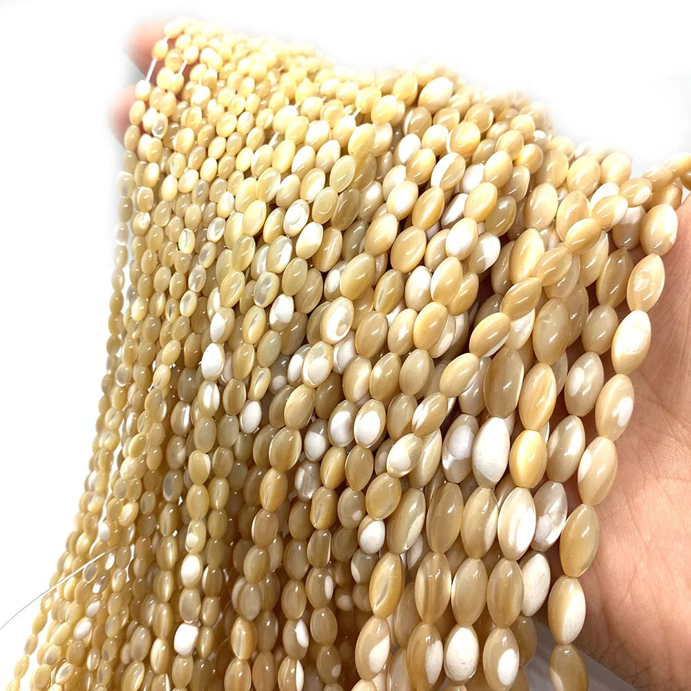 

Rice Shape White Natural Mother of Pearl Shell Bead Water Drop Oval Horseshoe Snail Shell Beads for Jewelry Making DIY Jewelry