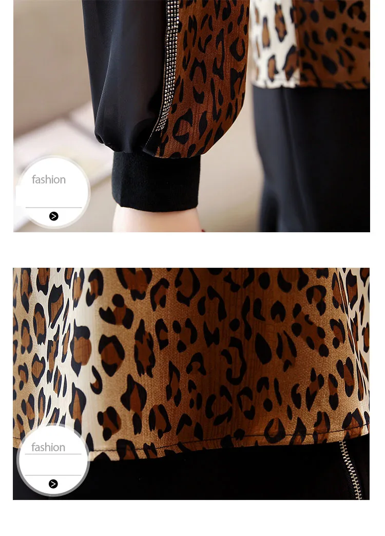 new women tops and blouse vintage pullover long sleeve leopard o-neck women's blouse OL casual lady shirt blusas 5466 50