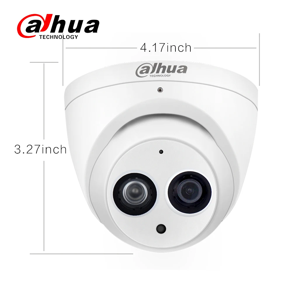 Dahua IPC-HDW4631C-A 6MP HD POE сетевая Мини купольная IP камера металлический чехол Встроенный микрофон CCTV камера 30 м ИК ночного видения Dahua IK10