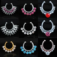 1pcs nose piercing ring indian septum clicker nose rings piercing body jewelry hoops helix piercing ear cartilage gifts
