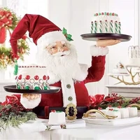 christmas tree snowman dessert table fruit plate cake stand party candy food serving tray snowman xmas snack rack happy new year