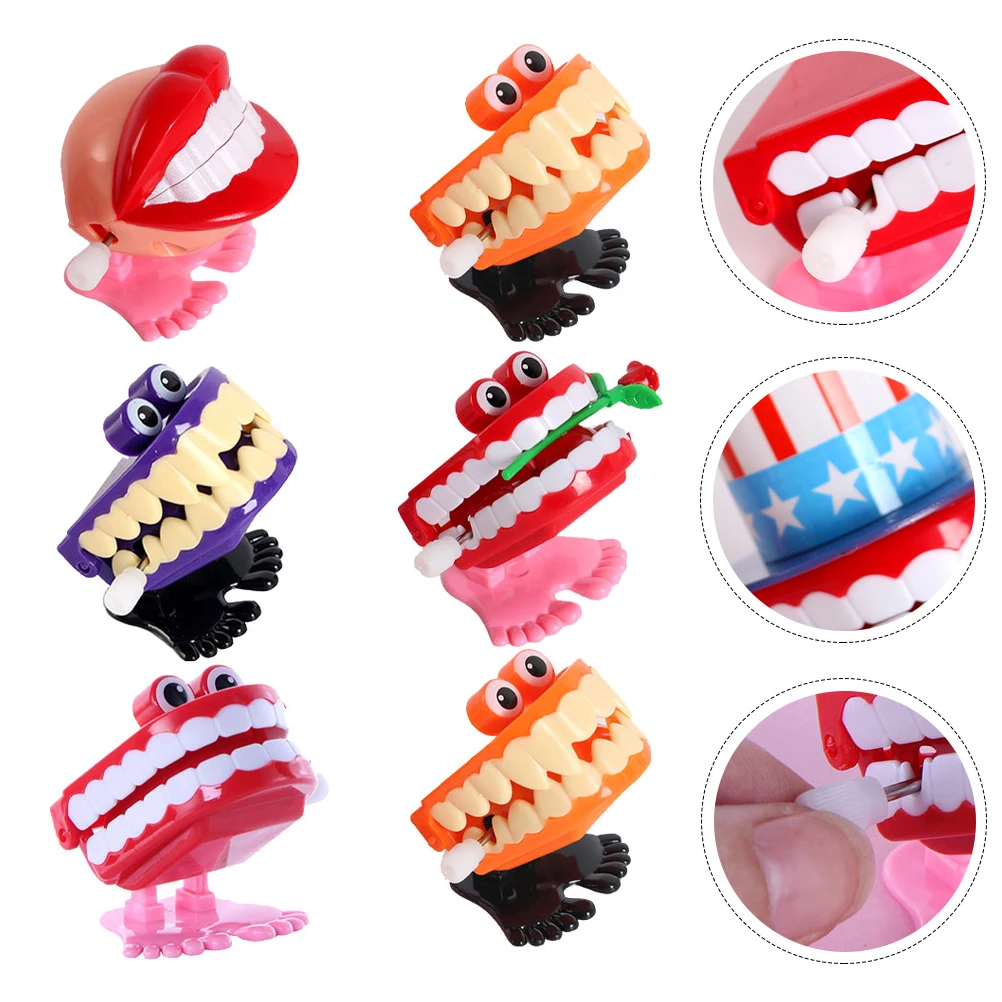 

6Pcs Funny Jumping Educational Teeth Decors Teeth Tools for Education Kids Party