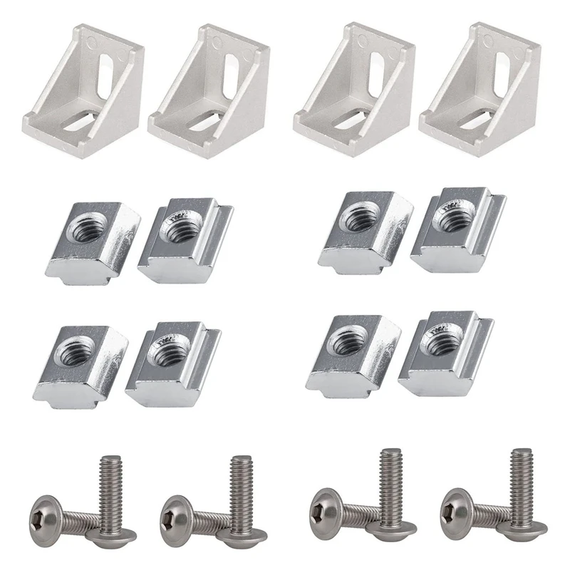 

100 шт серии 2020 алюминиевый профиль разъем Набор для 6 мм Слот алюминиевый профиль аксессуары