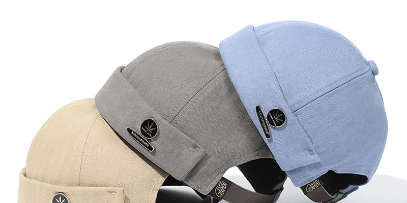 Brimless Men Hat Docker Hat Beanie Sailor Hats Cap Cotton Breathable Spring Autumn hat Retro Adjustable Women Hip Hop Hat 2021 beanie cap