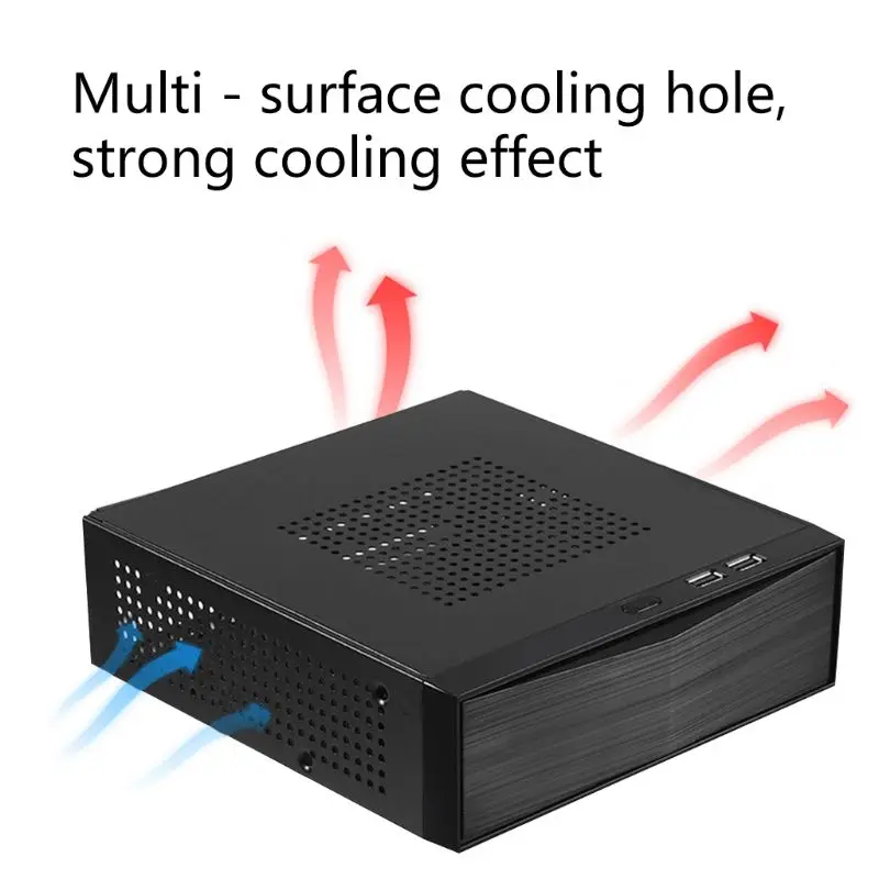 Чехол для компьютера FH03 FH05 Mini ITX офисный домашний usb 2 0 с отверстием радиатора блок