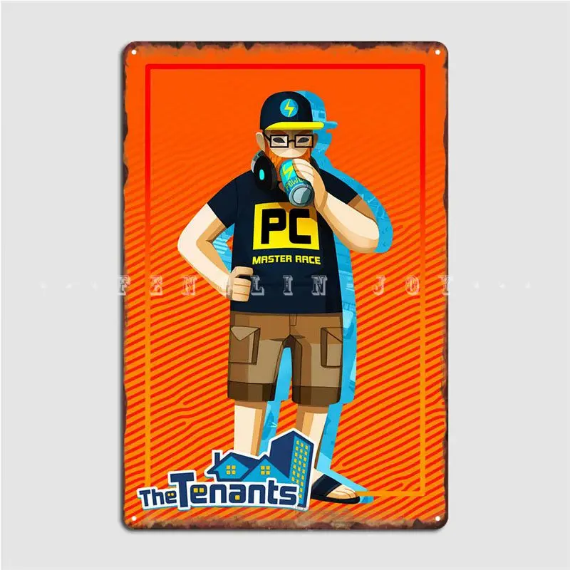 

The Tenants Gamer Metal Sign Club Home Kitchen Classic Plates Tin Sign Poster