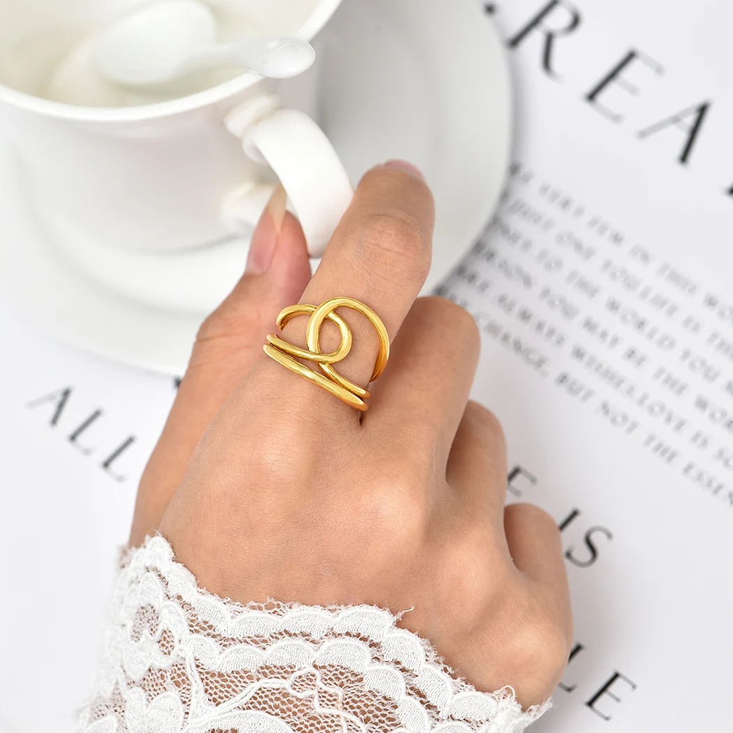 Chandler Позолоченные Асимметричные слои с круглым стереоскопическим дизайном для