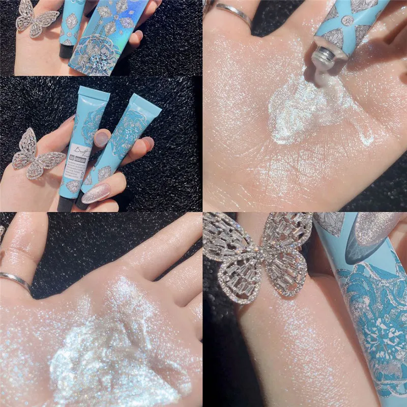 Жидкий Макияж хайлайтер бронзер мерцающий Блестящий консилер для лица