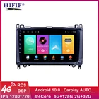 Автомагнитола 2 Din, 6 ГБ, 128 ГБ, Android 10, 9 дюймов, для Mercedes Benz B200 Sprinter W906 W639 AB Class W169 W245 Viano Vito, радио, GPS-навигатор