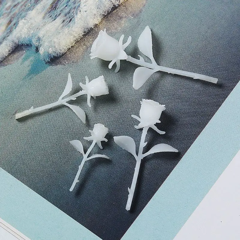 

DIY 3D Mini Rose Shape Epoxy Model Crafts Jewelry Making Silicone UV Resin R2LE