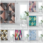 Занавеска для душа с яркими полосками, модная Водонепроницаемая тканевая драпировка с принтом, для ванной комнаты, Современное украшение для дома