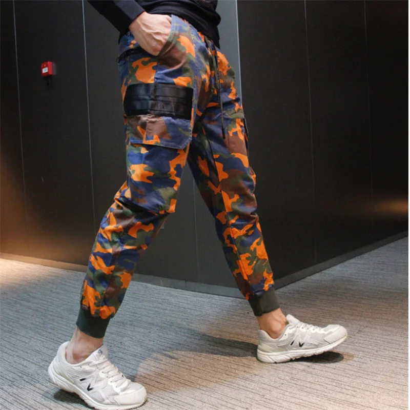 

Best selling men's autumn and winter hip-hop camo overalls, high quality European leisure sports pantsjogging stretch pants