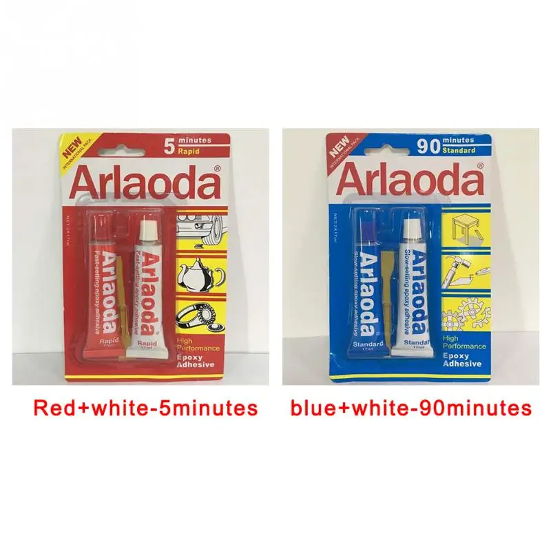 

2 minutes curing super liquid Araldite 2pcs/set 5/90 Minutes Metal Adhesive Stationery AB Epoxy AB Glue DIY Rapid Fix Handmade