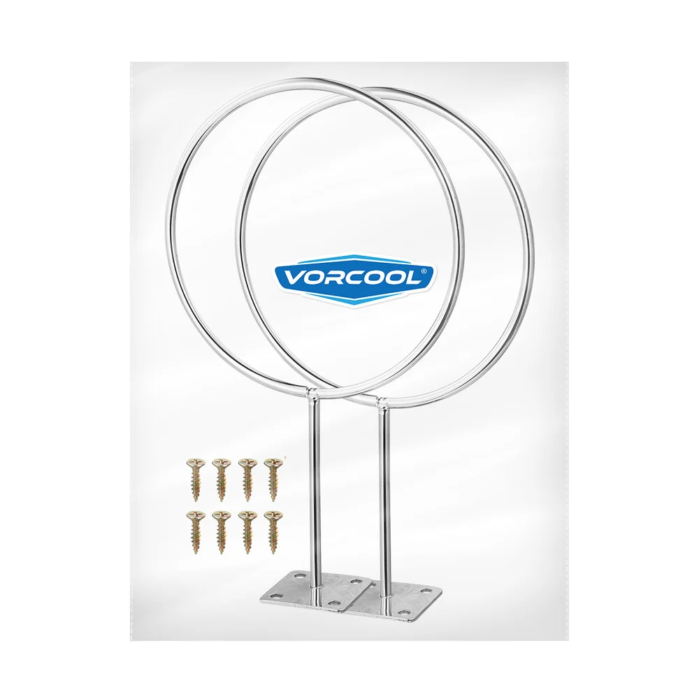 

VORCOOL 2PCS Stainless Steel Wall Mount Sports Rack Display Holder for Basketball Soccer Football Volleyball Exercise