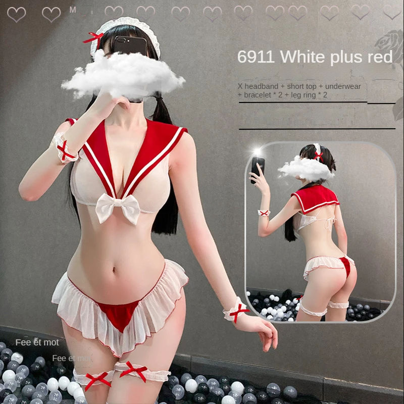 Школьная одежда для девочек эротический прозрачный костюм косплея кавайный