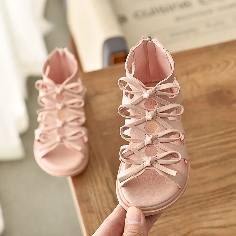

Girls' sandals soft leather Roman shoes Korean children's sandals princess shoes 2021 summer new baby sandals fashion