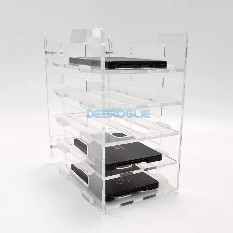

Mobile hard disk placing bracket Storage rack 2.5 inch hard disk case Transparent placing rack Multi-layer hard disk case