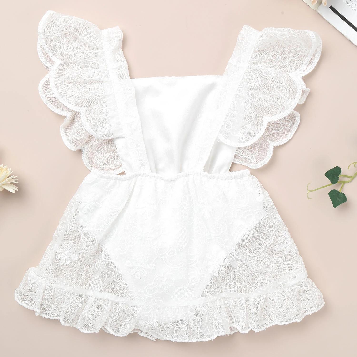 Платье на день рождения для 1 года летняя одежда маленьких девочек белое платье