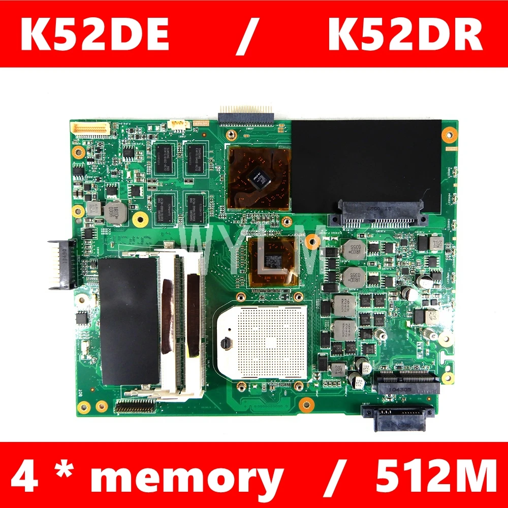 K52DE Материнская плата ASUS K52DY A52D K52D X52D K52DR материнская для ноутбука 100%
