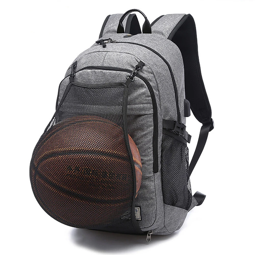 

Male Laptop Backpack Bag Sport Basketball Net Bagpack ForTeenage Boys Men's Large Capacity Travel Backpack Cotton Fabric Bags