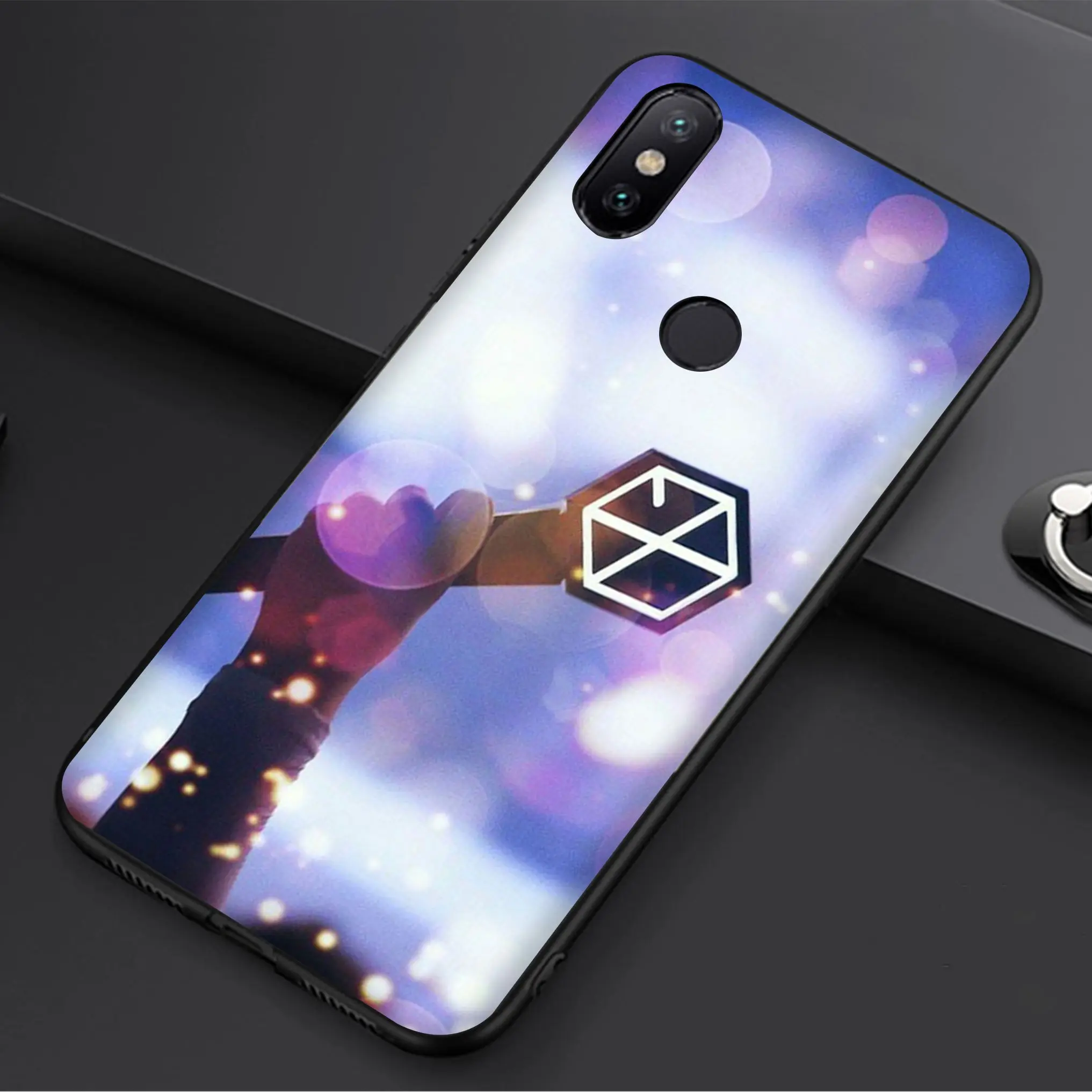 Черный мягкий чехол Kpop exo для телефона Redmi 8 K20 Note4 Note5 5A 7 Note6 8pro оболочка чехлы