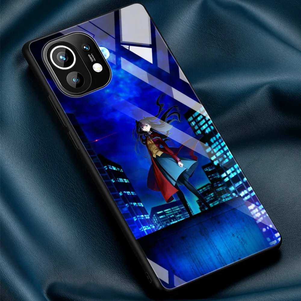 Стеклянный чехол для Xiaomi Poco X3 NFC M2 F2 Pro MI 11 Ultra 10 10T Lite 9T CC9E CC9 Note Fate Zero Tohsaka Rin |