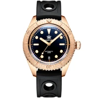 steeldive sport men automatic dive watch 2021 bronze case sapphire nh35 movement 200m waterproof alarm watches relogio masculino