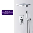 Хромированный смеситель для душа Водопад Onyzpily, потолочное крепление, полностью латунный Смеситель для ванны, ручной душ, поворотный носик для полива