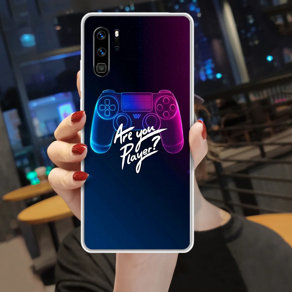 

PlayStation buttons PS Phone Case hull For HUAWEI p 8 9 10 20 30 40 smart Lite 2017 19 Pro Z transparent waterproof trend back