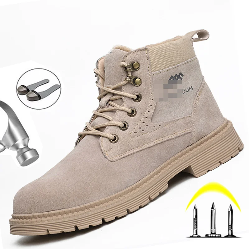 

High Quality Safety Shoes Men's Work Boots Puncture Proof Work Shoes For Men Steel Toe Protective Safety Boots Men Work Sneakers