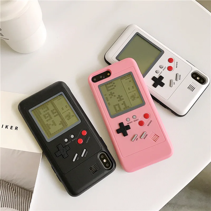 Gameboy сотовых телефонов Чехол игровых Чехол со встроенной танк войны игровая консоль «тетрис» телефонов Чехол
