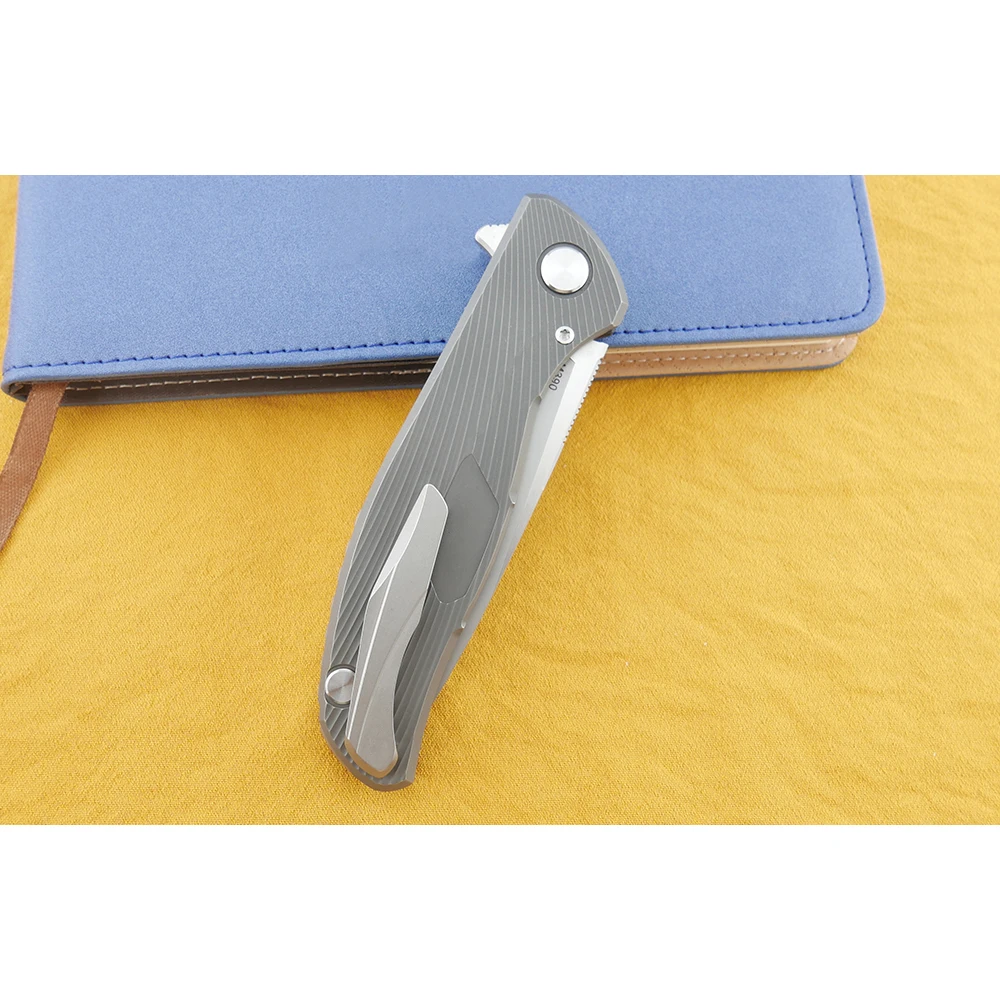 

GREEN THORN HATI F95 Custom Flip folding knife M390 Blade CF + Titanium handle Outdoor Edc Camping Hunting Survival