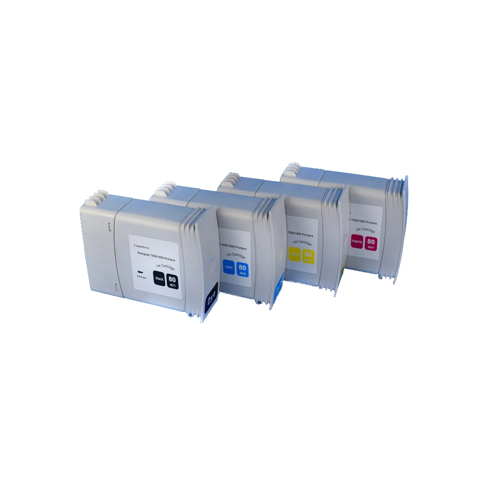 4 шт. картриджи для принтера 80 DesignJet 1050/1050C/1055/1055 | Компьютеры и офис