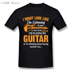 Оригинальная Мужская футболка, забавная Мужская футболка для гитары, крутая музыкальная футболка, подарок для музыканта, брызговик, верх