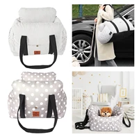 pet dog car booster seat with safety buckle dog pad outdoor traveling basket bag pet drive kennel product