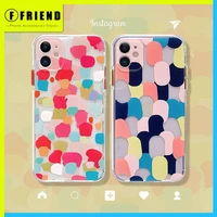 luxury cute geometry art watercolor oil painting wave point for iphone 11 12 mini pro max 7 8p xs xr girl soft phone cases cover